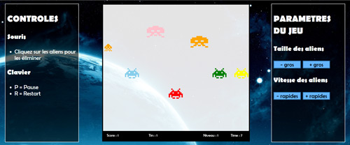 Aperçu du projet de Space Invaders